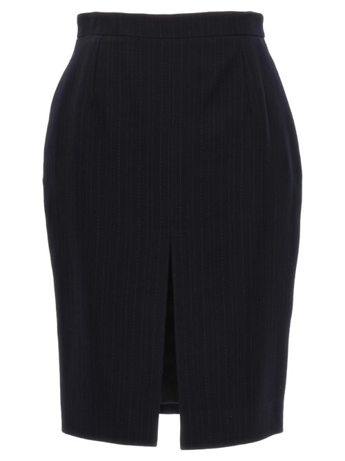 Slit pencil skirt SAINT LAURENT Gray