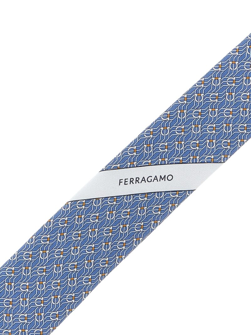 'Tetris' tie Man FERRAGAMO Light Blue