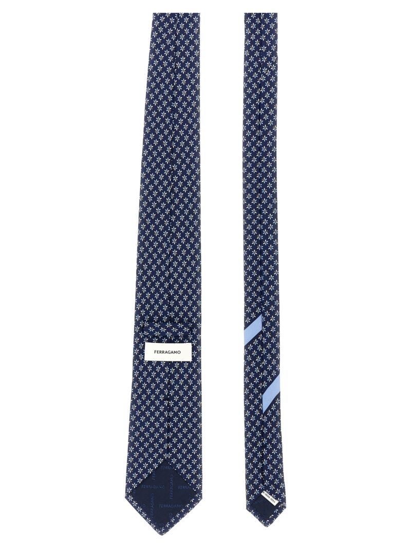 Printed tie 769657001 FERRAGAMO Blue