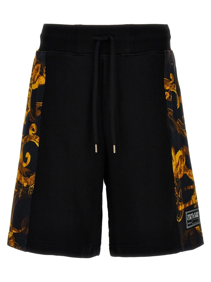Contrast band bermuda shorts VERSACE JEANS COUTURE Black