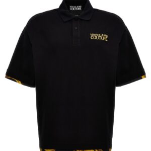 'Barocco' polo shirt VERSACE JEANS COUTURE Black