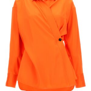 Satin asymmetric shirt FERRAGAMO Orange