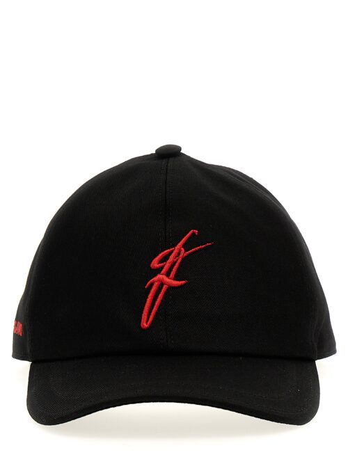 Logo embroidery cap FERRAGAMO Black