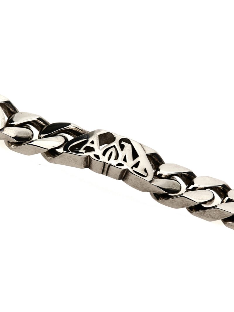 'Logo Seal' bracelet Man ALEXANDER MCQUEEN Silver