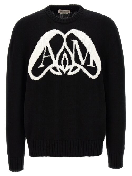 'Logo Seal' sweater ALEXANDER MCQUEEN White/Black