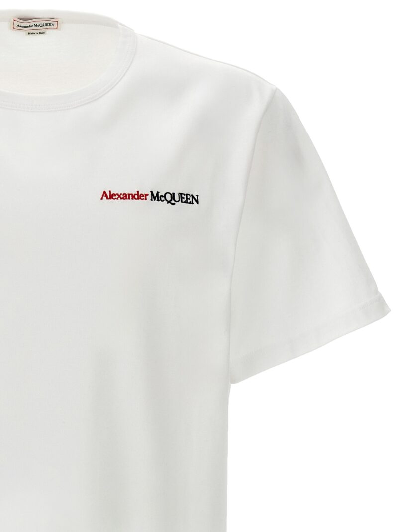 Logo embroidery t-shirt Man ALEXANDER MCQUEEN White