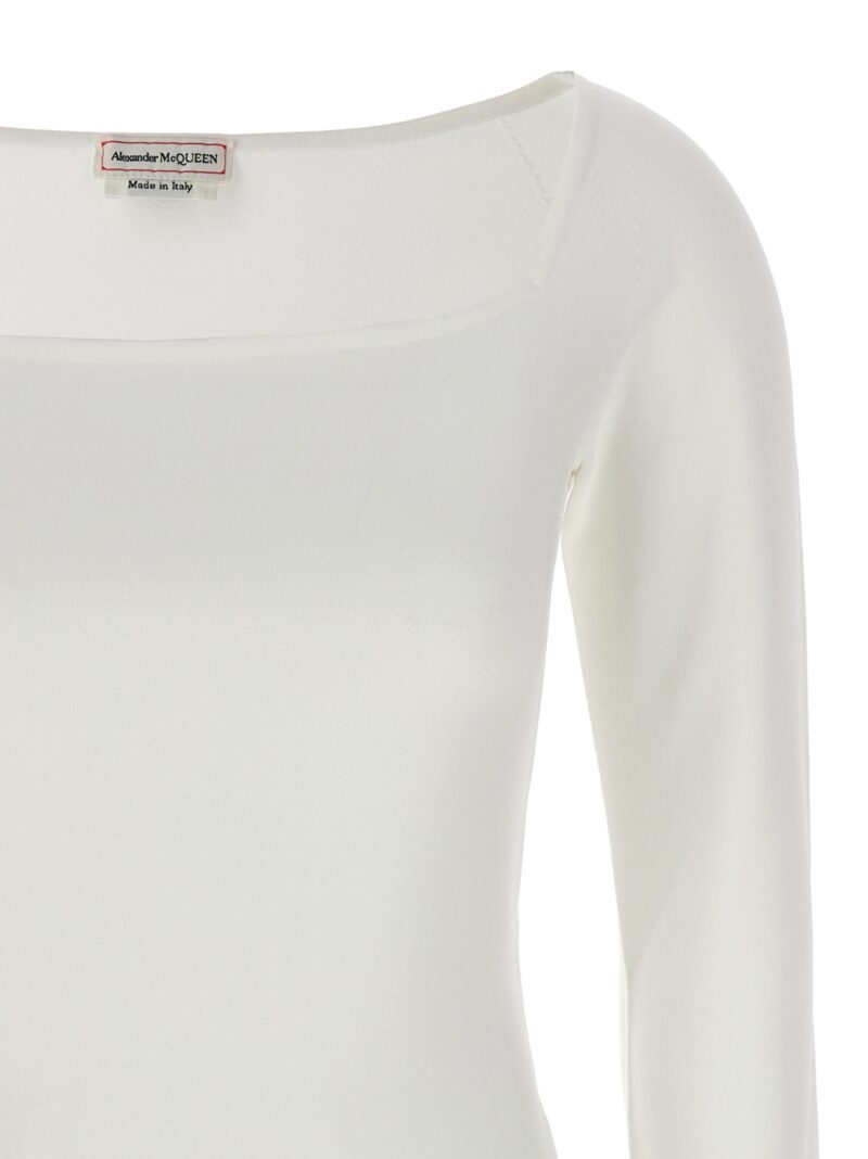 Square neckline top Woman ALEXANDER MCQUEEN White