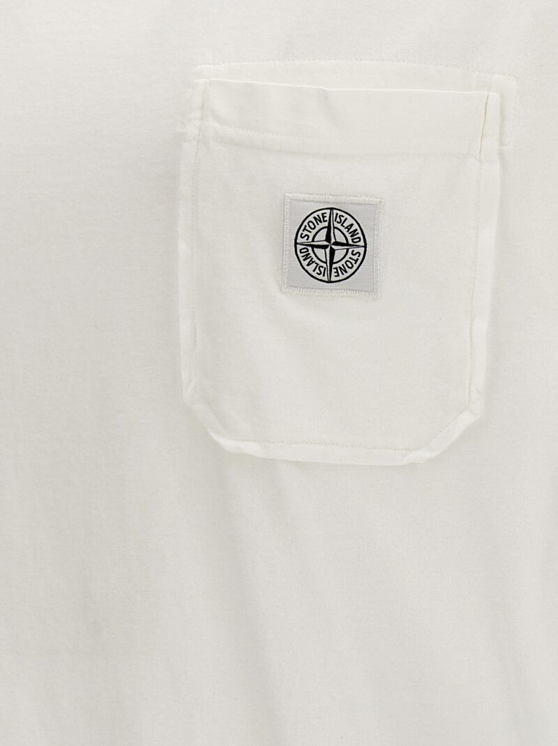 Logo T-shirt 100% cotton STONE ISLAND White