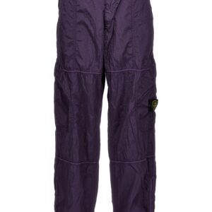 Nylon metal cargo trousers STONE ISLAND Purple