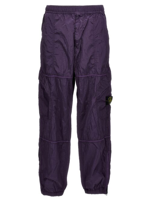 Nylon metal cargo trousers STONE ISLAND Purple