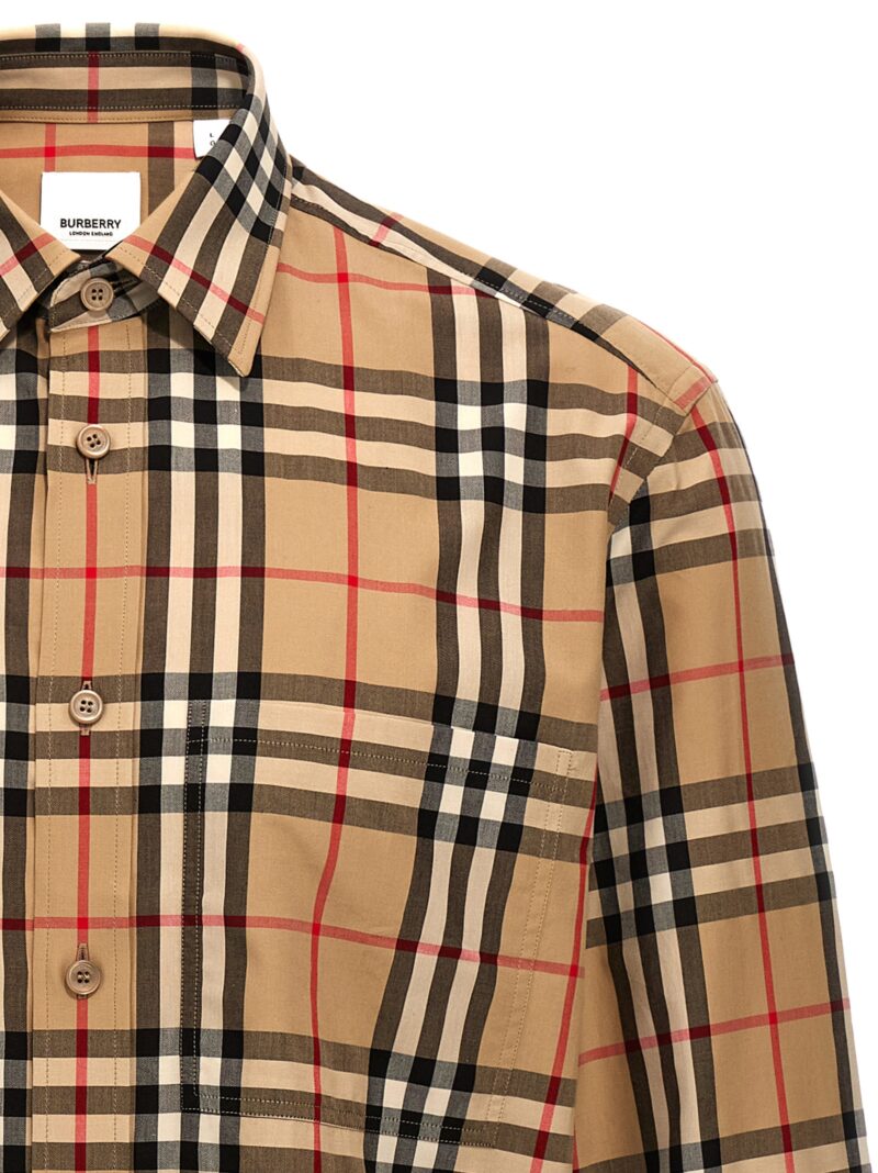 Check shirt Man BURBERRY Beige