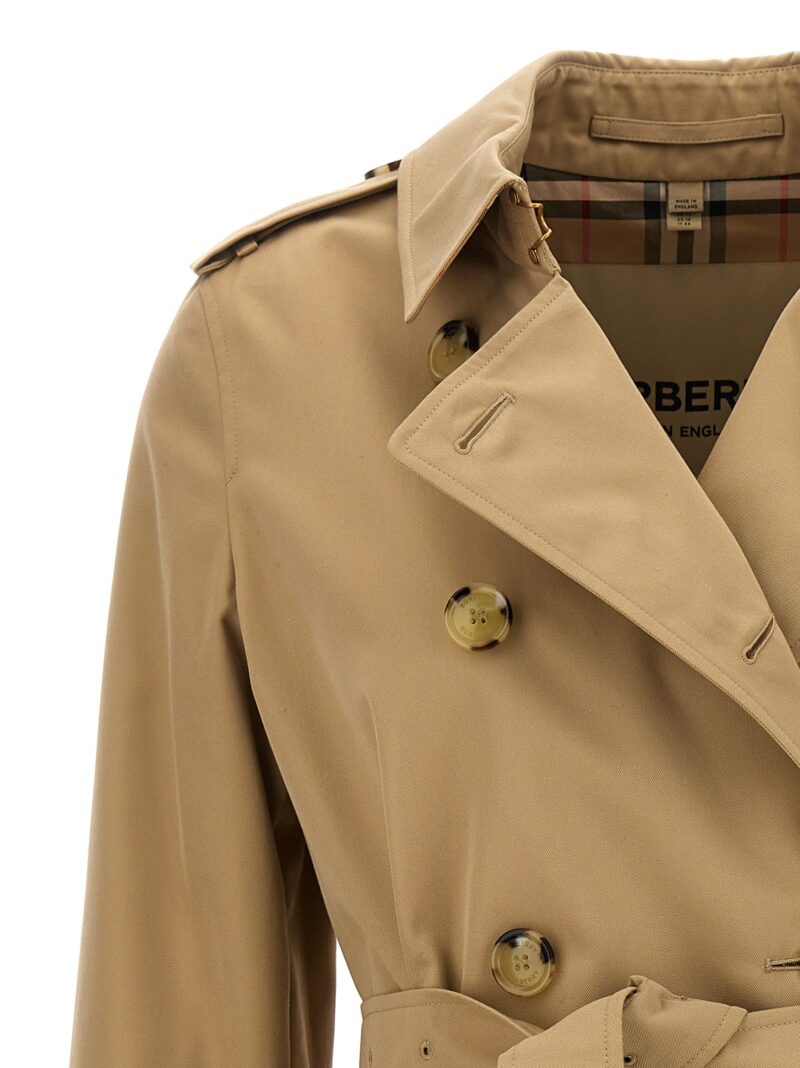 'Kensington' short trench coat 100% cotton BURBERRY Beige