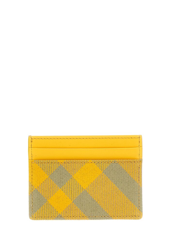 Check card holder BURBERRY Yellow