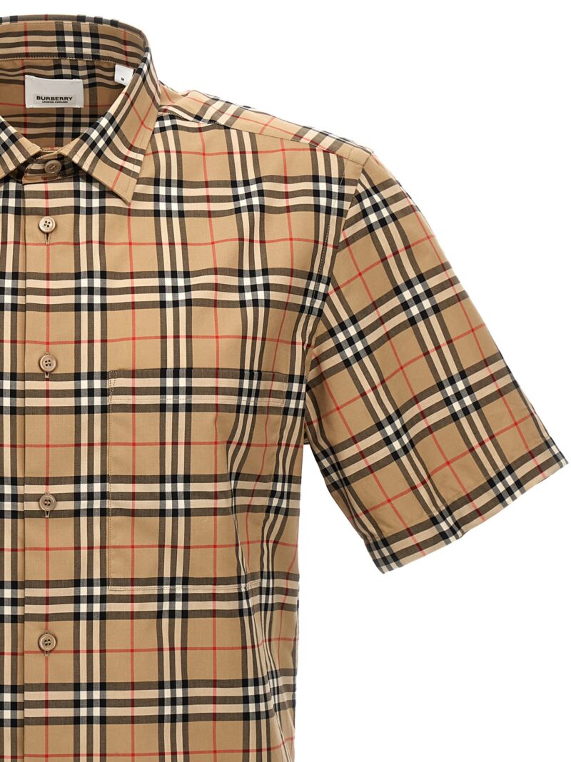 Check shirt Man BURBERRY Beige