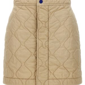 Quilted nylon skirt BURBERRY Beige