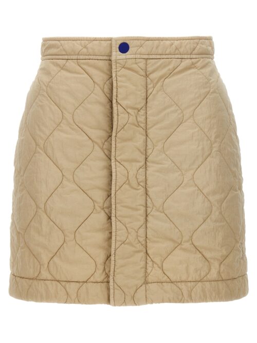 Quilted nylon skirt BURBERRY Beige