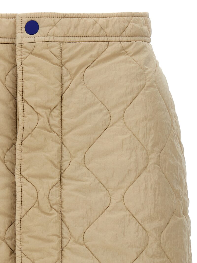 Quilted nylon skirt Woman BURBERRY Beige