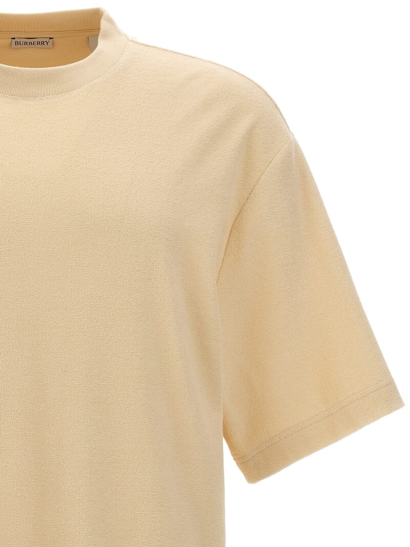 Terry cotton t-shirt Man BURBERRY Beige