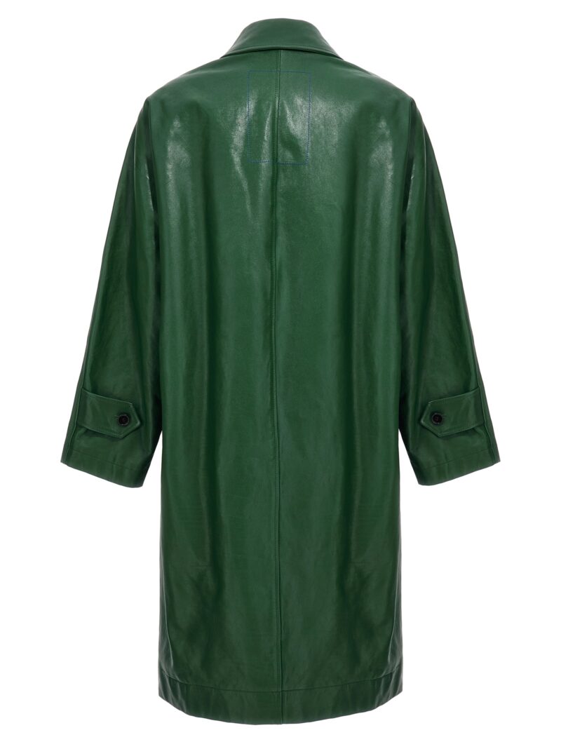 Long leather car coat 8082060IVY BURBERRY Green