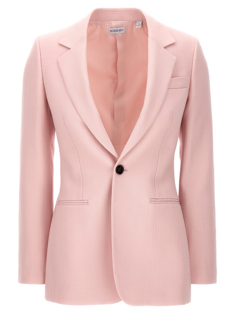 Single-breasted tailored blazer BURBERRY Pink