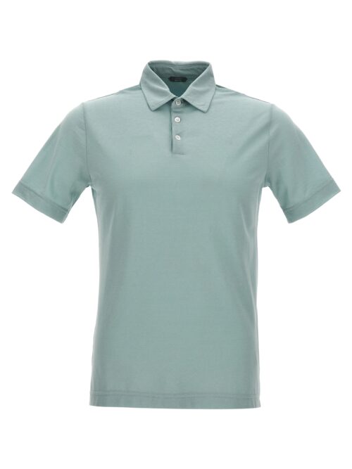 Ice cotton polo shirt ZANONE Light Blue