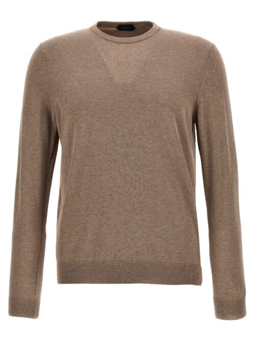 Cotton crepe sweater ZANONE Beige