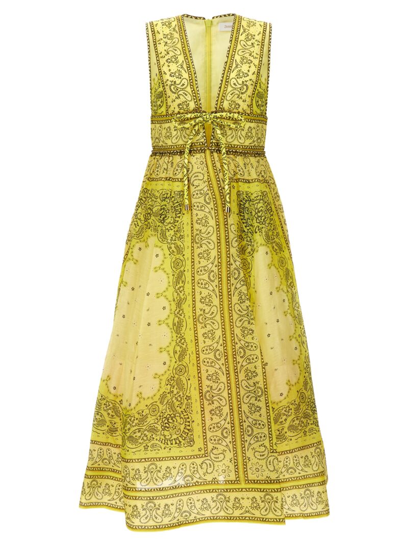 'Matchmaker Bow Long' dress ZIMMERMANN Yellow