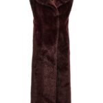 Extra long faux fur vest PHILOSOPHY Bordeaux
