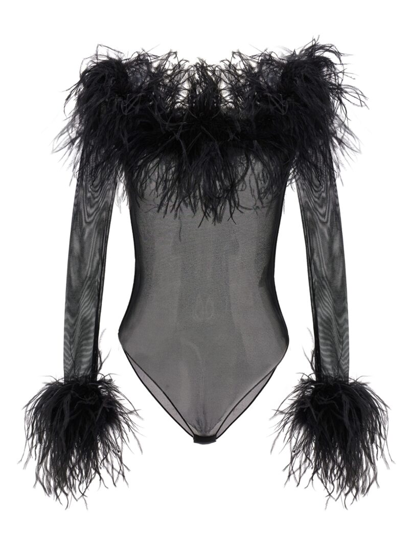 'Plumage' bodysuit OSÈREE Black