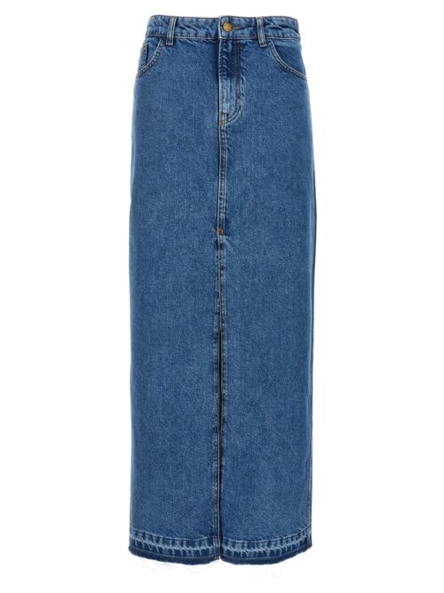 Denim long skirt PHILOSOPHY Blue