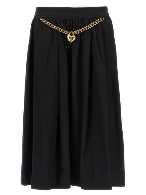 Pleated midi skirt MOSCHINO Black