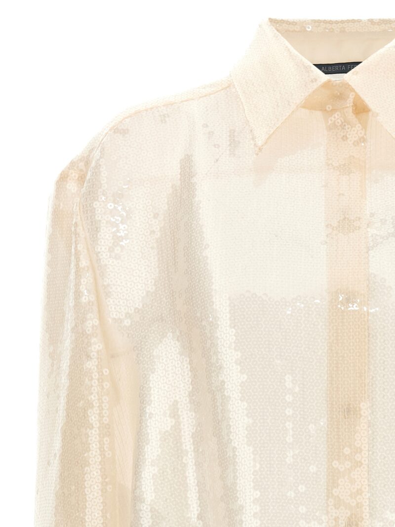 Sequin shirt Woman ALBERTA FERRETTI White