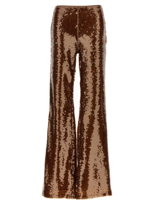 Sequin pants ALBERTA FERRETTI Brown