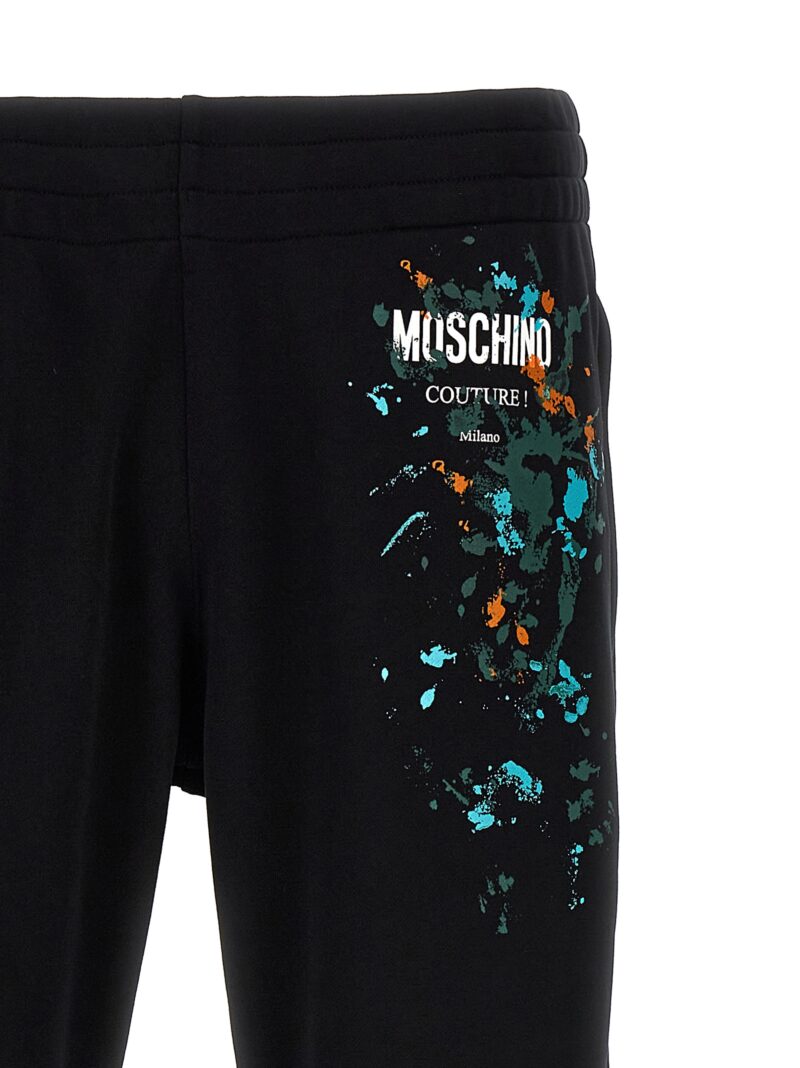 Logo print joggers Man MOSCHINO Black