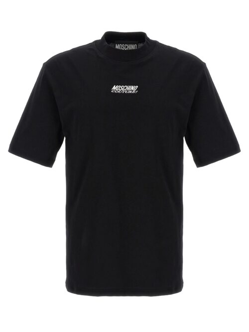 Logo embroidery t-shirt MOSCHINO Black