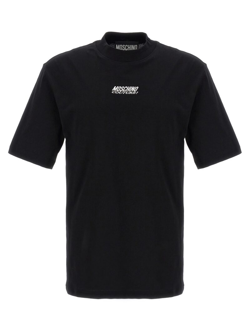 Logo embroidery t-shirt MOSCHINO Black