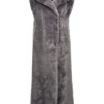 Extra long faux fur vest PHILOSOPHY Gray