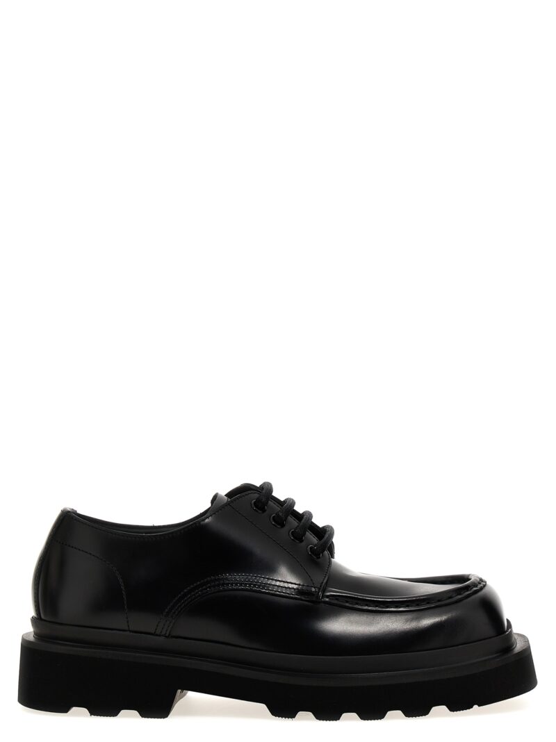 Brushed leather derby DOLCE & GABBANA Black