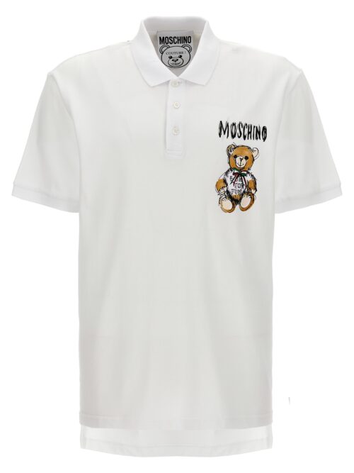 'Archive teddy' polo shirt MOSCHINO White