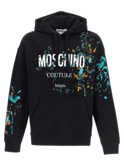 Printed hoodie MOSCHINO Black