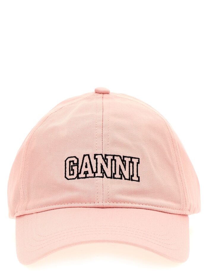 Logo embroidery cap GANNI Pink