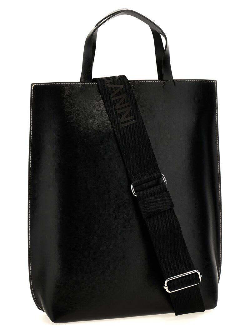 'Banner Medium' shopping bag Woman GANNI Black