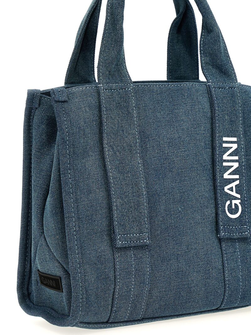 'Tech Denim' shopping bag Woman GANNI Light Blue