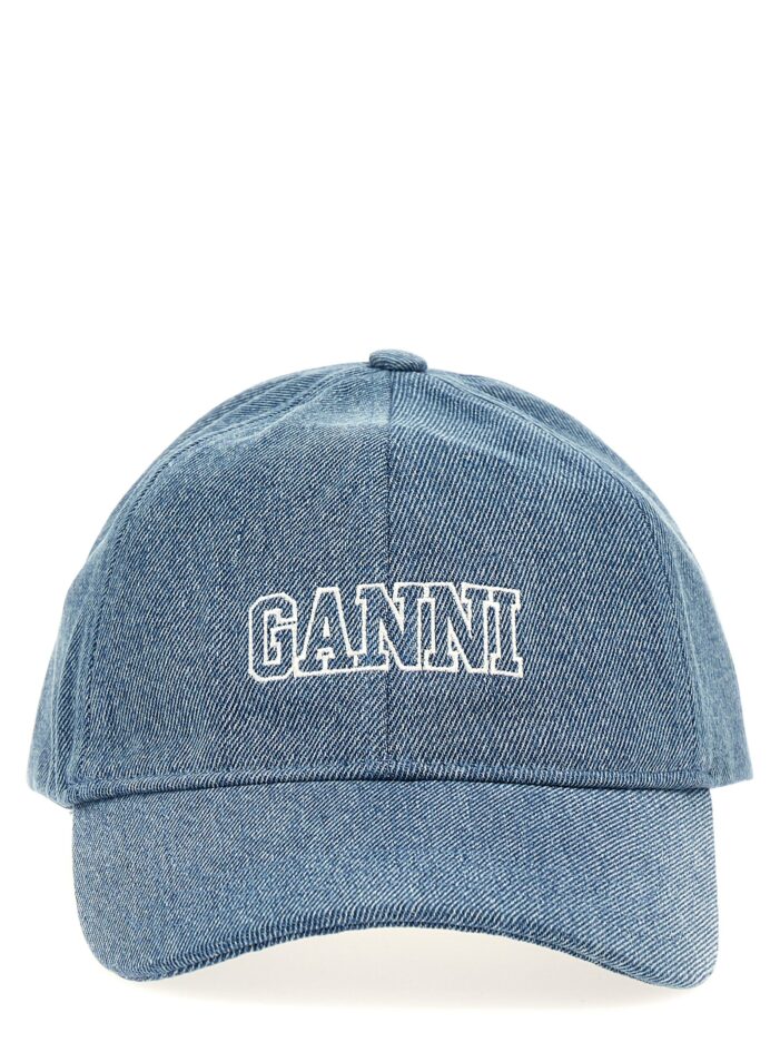 Logo embroidery cap GANNI Light Blue