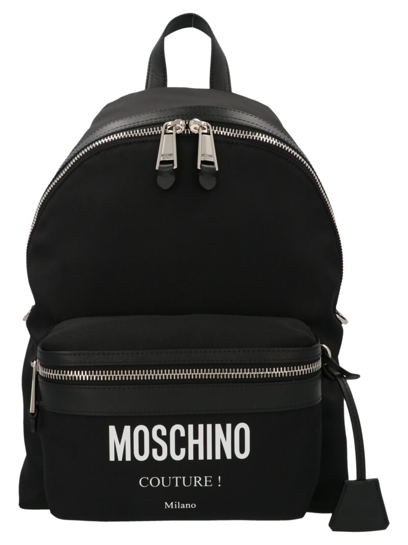 Logo backpack MOSCHINO Black