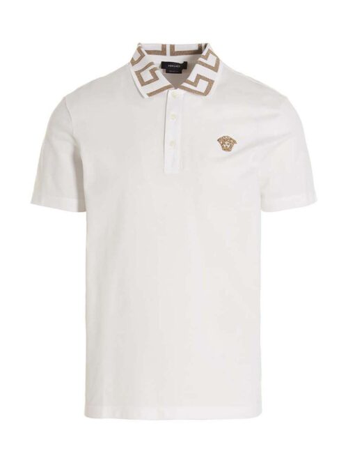 'Greca' polo shirt VERSACE White