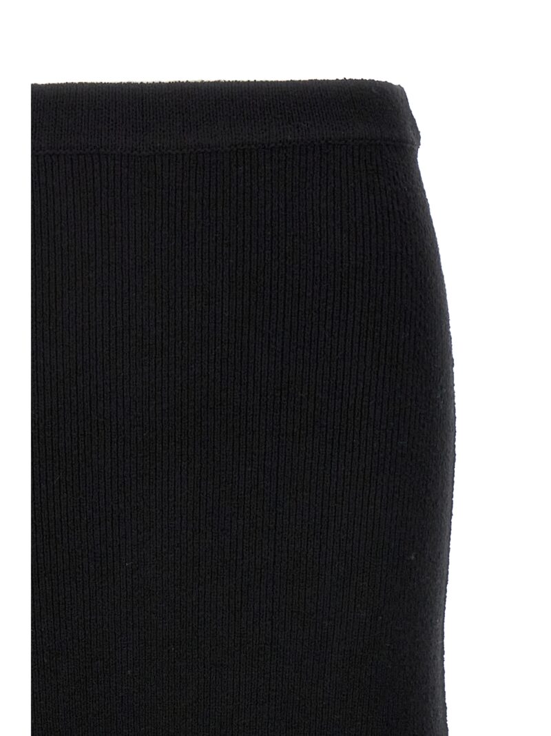 'Aalis' skirt 41% viscose 40% cotton 14% silk 5% elastane LOULOU STUDIO Black