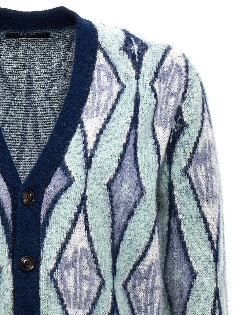 'Argyle' cardigan Man AMIRI Light Blue