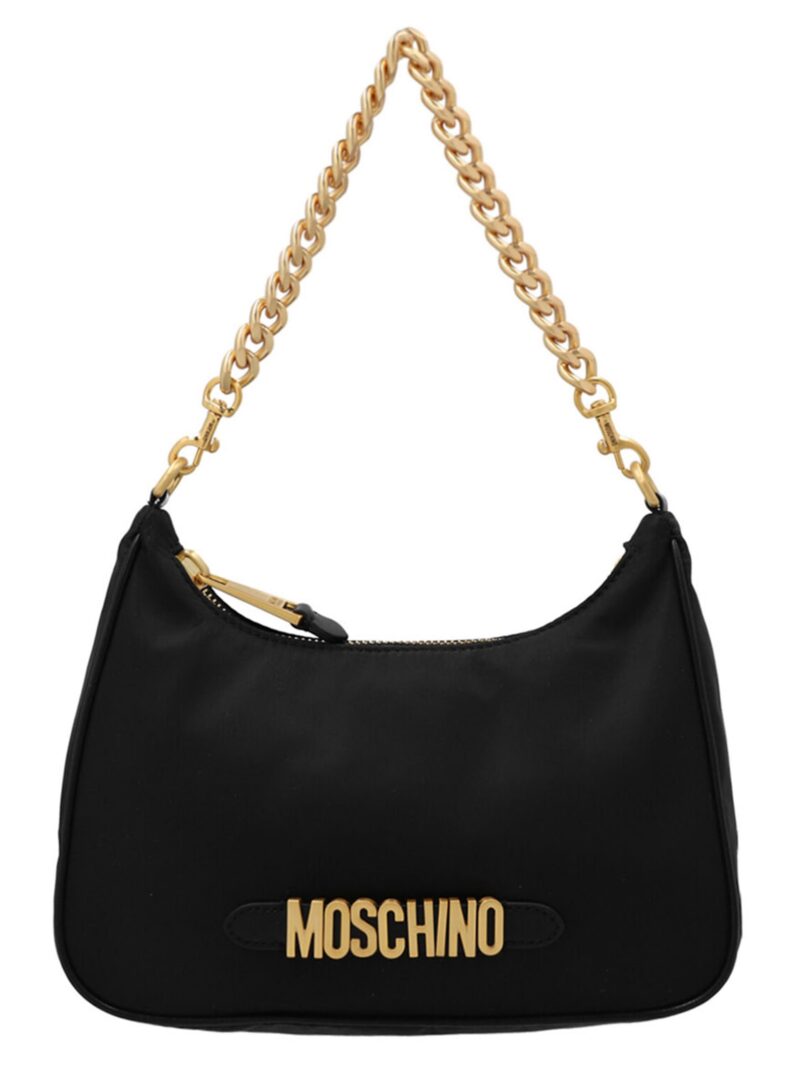 Logo shoulder bag MOSCHINO Black
