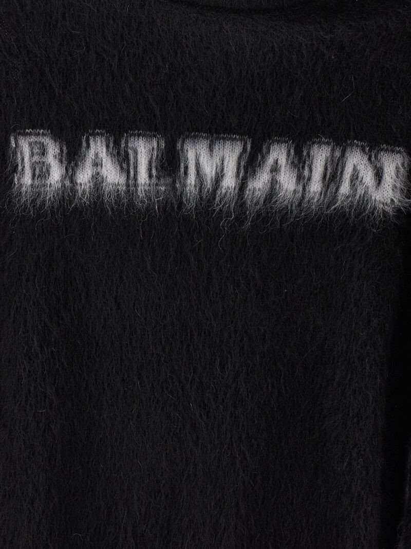 'Balmain retrò' sweater 60% WM 25% PA 11% Wv BALMAIN White/Black